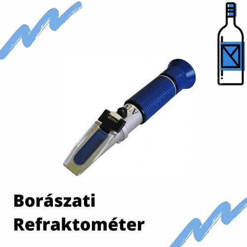 Borászati kézi refraktométer 3 skálával
