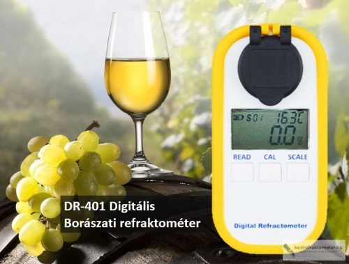 DR-401 Digitális borászati refraktométer ( magyar mustfokkal)